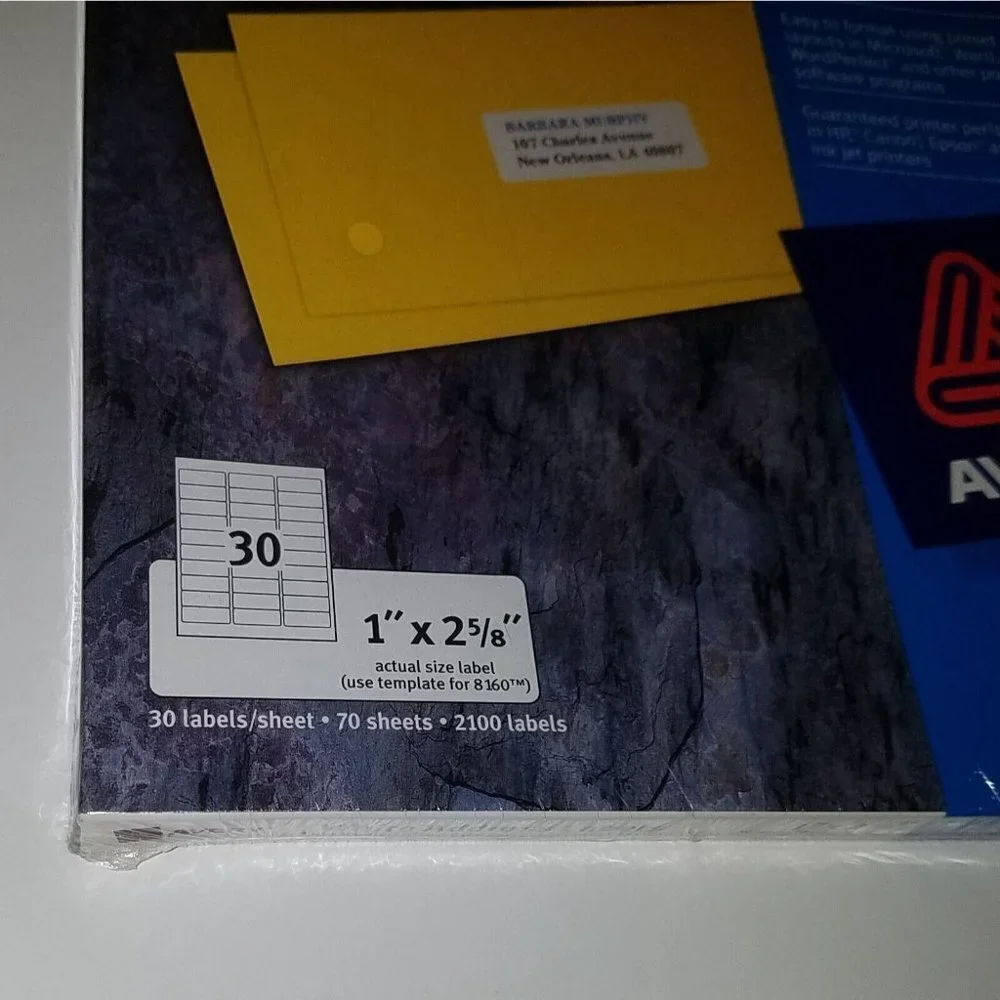 NEW Avery 6245 Ink Jet 2100 White Address Labels 1